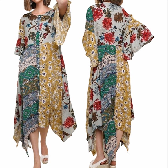 SALE Umgee NWT Boutique Maxi Dress Bohemian - Picture 3 of 9